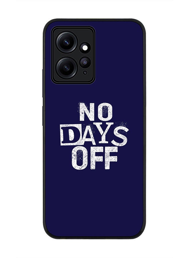 Stylizedd Rugged Black edge case for Redmi Note 12 4G Slim fit Soft Case Flexible Rubber Edges Anti Drop TPU Gel Thin Cover - No days off - Image 1