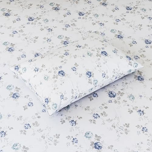 LINENWALAS 100% Cotton Percale Standard Size Pillow Case Set of 2, Crisp and Cooling 200 TC, Premium Cotton Printed Bed Pillow Covers (18x28 inch, Blue Sapphire) - Image 5