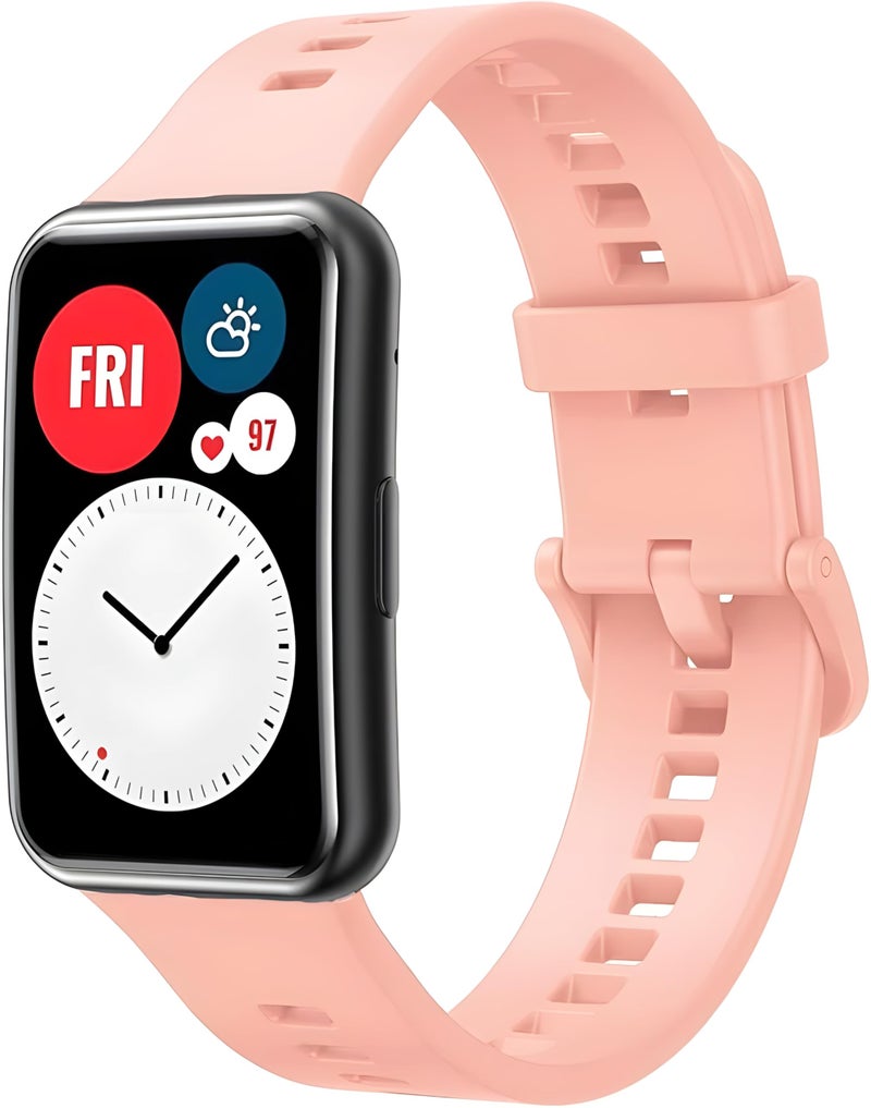 NEXT STORE Soft Silicone Strap Compatible with Huawei Watch Fit, Fit New & Fit Elegant – Lightweight Waterproof Replacement Wristband - Image 1