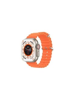 Generic X9 Ultra Smartwatch Series 9 IPS Display 2.2 Inch - Compass - Bluetooth V5.2 - two strap Silicone and Nylon - Blood Oxygen and Pressure and Heart Rate monitor Orange  - Image 2