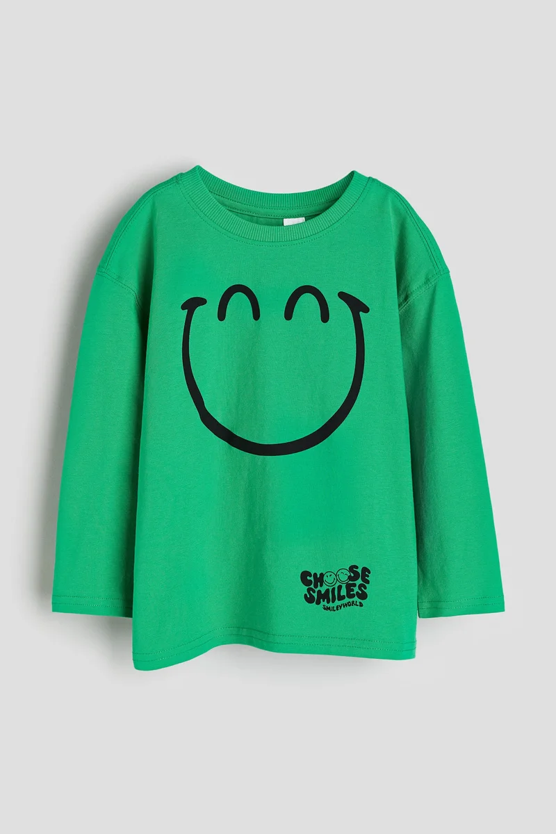 H&M Printed long-sleeved T-shirt