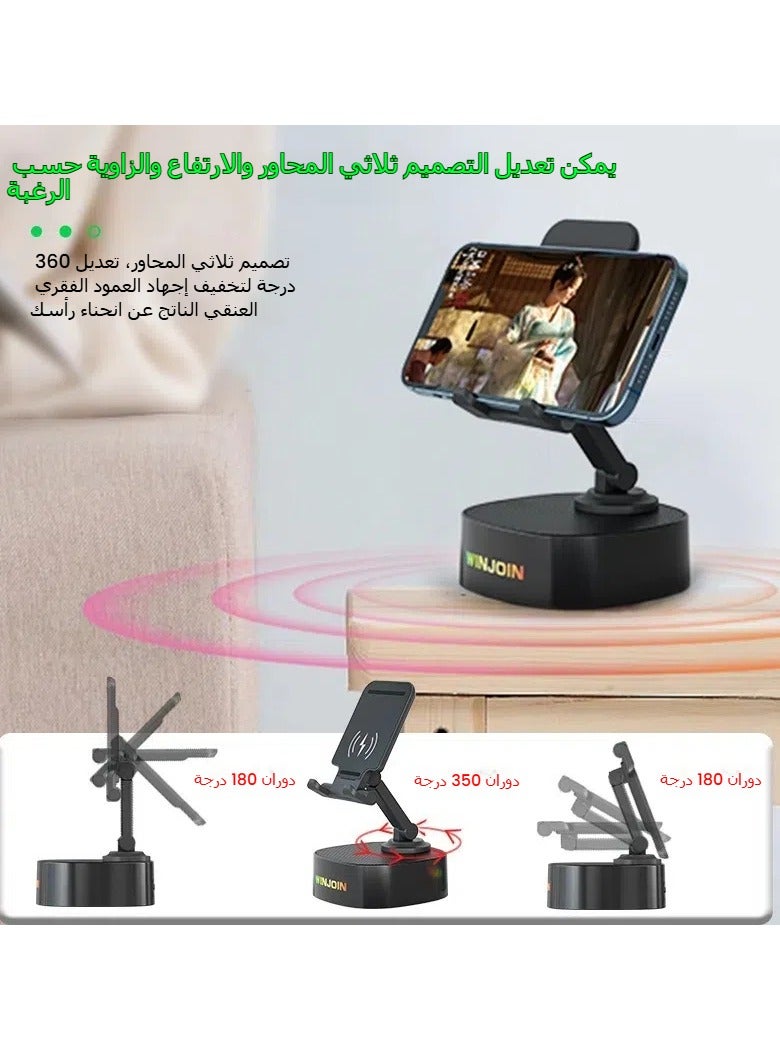 Bluetooth speaker, mobile phone, tablet holder, five-in-one foldable, lazy live broadcast desktop, multi-functional wireless power bank - Image 4