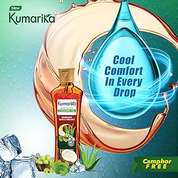 Kumarika Revitalize Cooling Oil 200ml Noursishes relaxes and cools with 100 Natural extracts message and remove the stress with cooling relaxation - Image 4