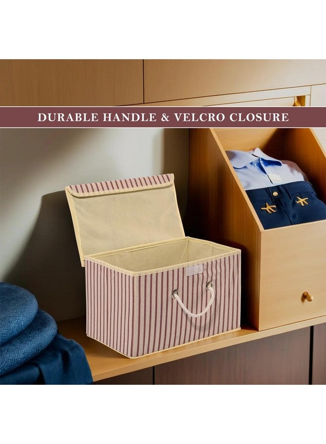 Kuber Industries Kuber Industries Set of 2 Foldable Organisers for Clothes - Large Closet Organizer for Toys, Books, Blankets, Space Saver Utility Box. Cream  - Image 4