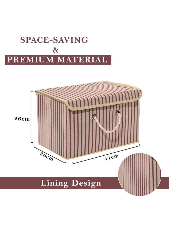 Kuber Industries Kuber Industries Set of 2 Foldable Organisers for Clothes - Large Closet Organizer for Toys, Books, Blankets, Space Saver Utility Box. Cream  - Image 3