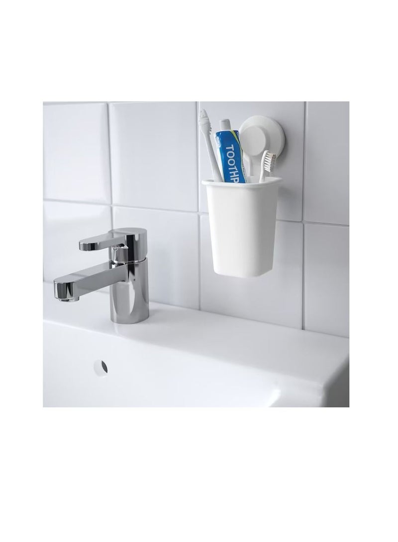 Toothbrush holder with suction cup, white - Image 2