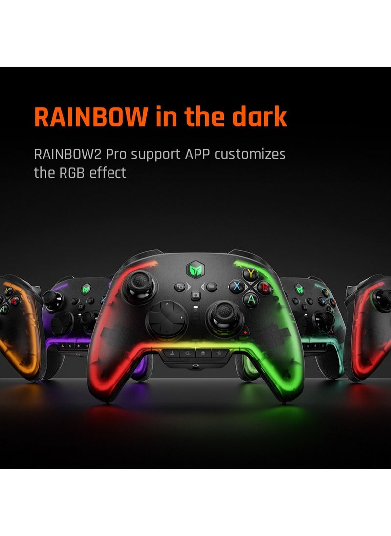 Generic Professional Wireless Gamepad BIGBIGWON Rainbow 2 Pro Elite Controller the Game Changer of FPS Hall Trigger Joystick 1000mAh Battery 1000Hz Polling Rate 6-Axis Gyroscope 2.4G Bluetooth Wired connect  - Image 4