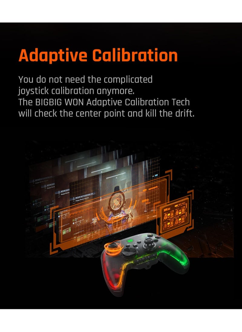Generic - Professional Wireless Gamepad BIGBIGWON Rainbow 2 Pro Elite Controller the Game Changer of FPS Hall Trigger Joystick 1000mAh Battery 1000Hz Polling Rate 6-Axis Gyroscope 2.4G Bluetooth Wired connect - Image 1