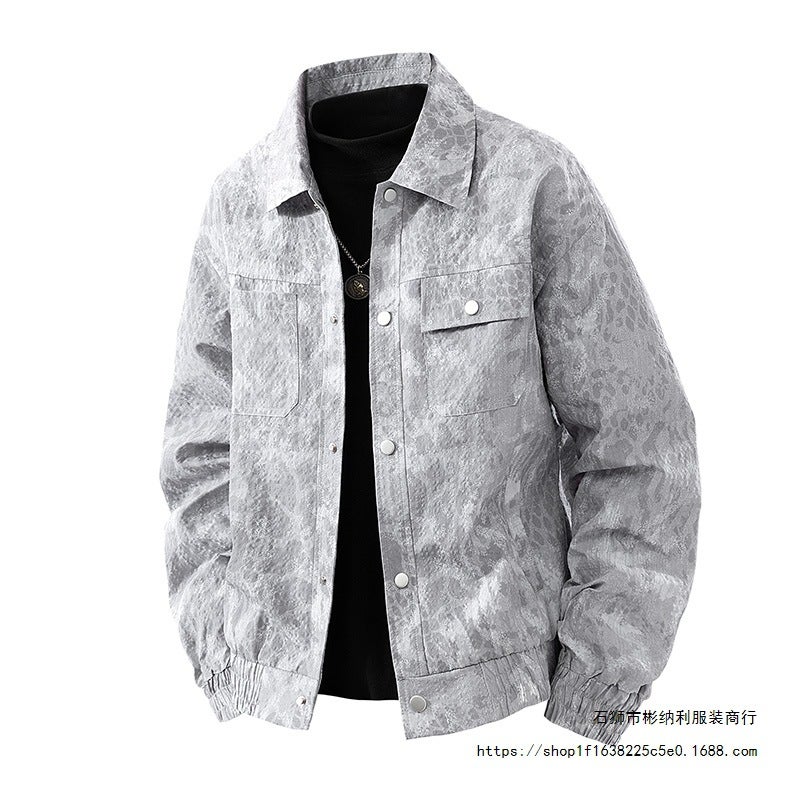 Autumn Retro Distressed 25 Years Old New Distressed Versatile Bubble Jacket Men'S Fashion Camouflage Print Casual - Image 4