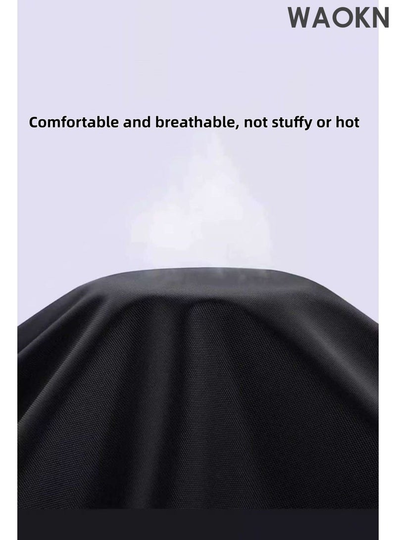 WAOKN Rain Suit Jacket Raincoat ,Hooded Rain Poncho ,Lightweight Emergency Jacket Rainwear for Men and Women Outdoor All-Sport Waterproof Breathable Anti-storm,Featuring a reflective strip design,a full body protective raincoat,black,WEIGHT(70-80KG). - Image 2