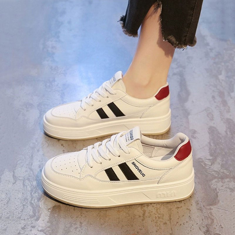 Genuine Leather Korean Fashion Soft-Soled Forrest Gump Shoes For Women 2025 Spring New Platform-Soled Lightweight And Versatile Casual White Shoes - Image 5
