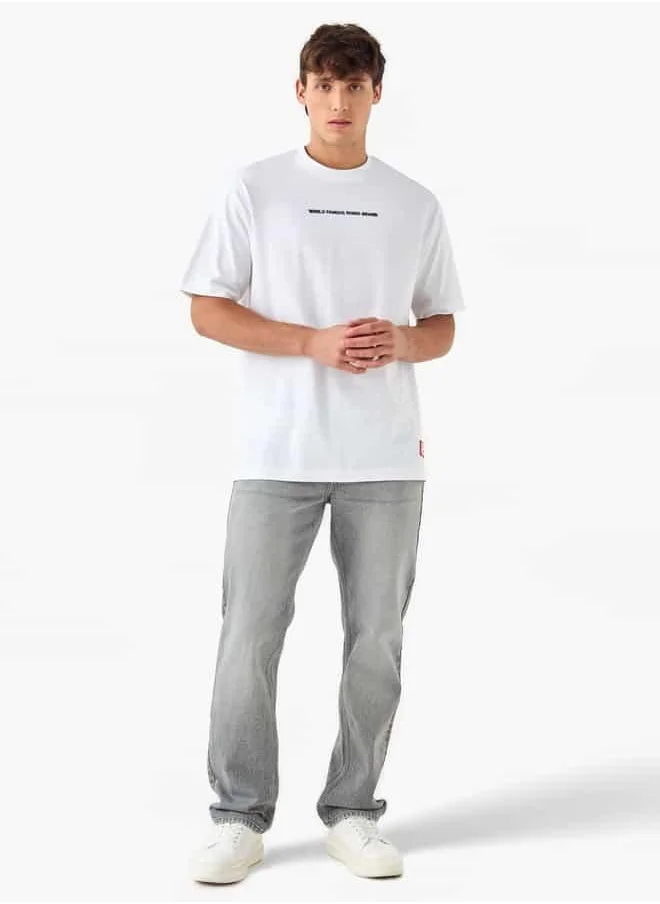 Ecko Unltd. Ecko Unltd Printed Crew Neck T-shirt with Short Sleeves