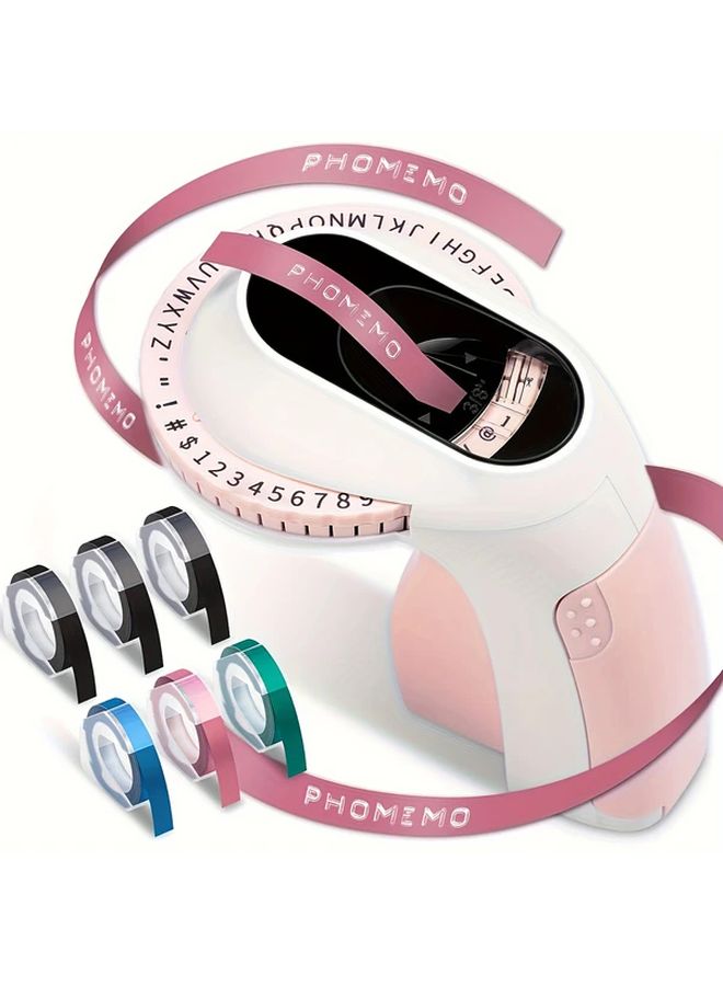Blue Portable 3D Handheld Embossing Label Maker With 6 Tapes USB Powered For Office Home Organization - Image 1