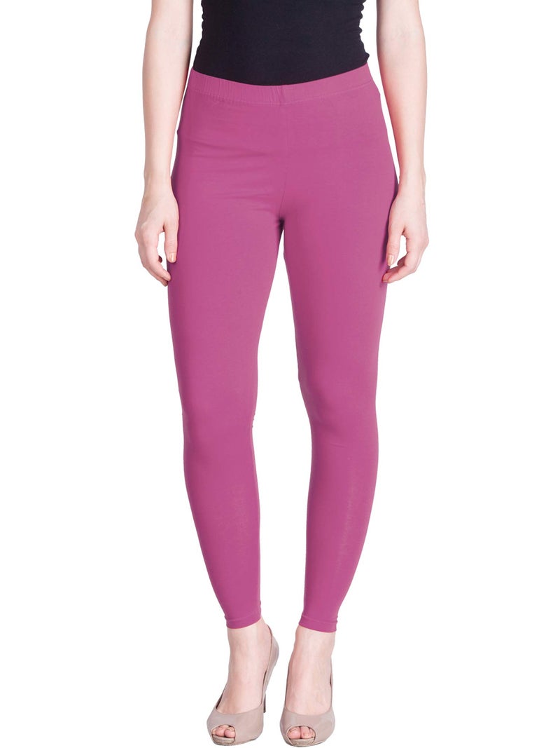 Lyra Women Solid Premium Cotton Ankle length Leggings | Mid-Waist | Fashionwear - Image 1