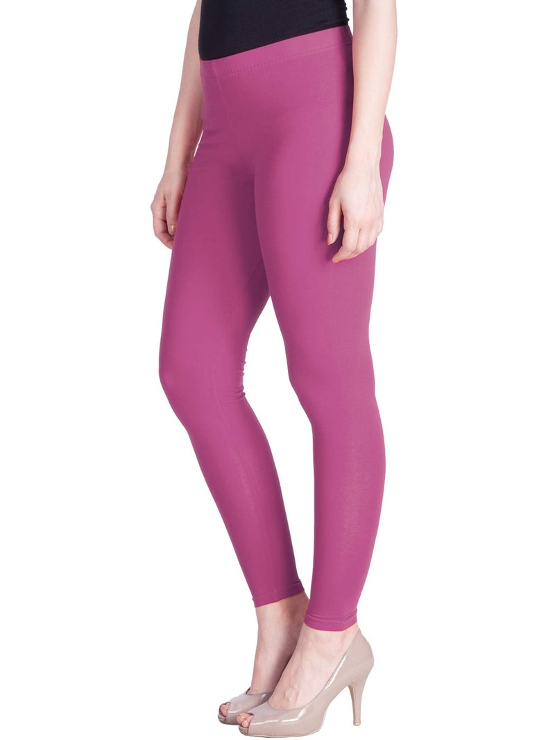 Lyra Women Solid Premium Cotton Ankle length Leggings | Mid-Waist | Fashionwear - Image 3