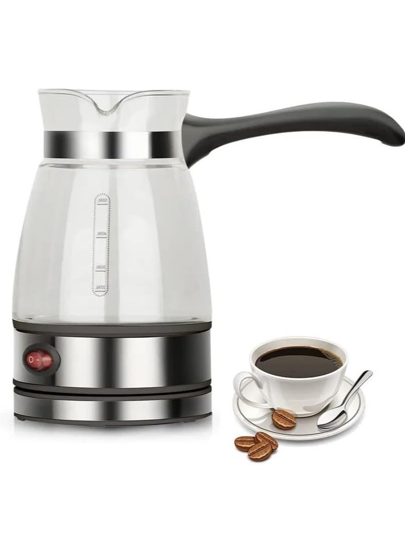دينكس وعاء قهوة تركي بمقبض من الفولاذ المقاوم للصدأ وصانع قهوة كهربائي وغلاية ماء ساخنة - Image 1
