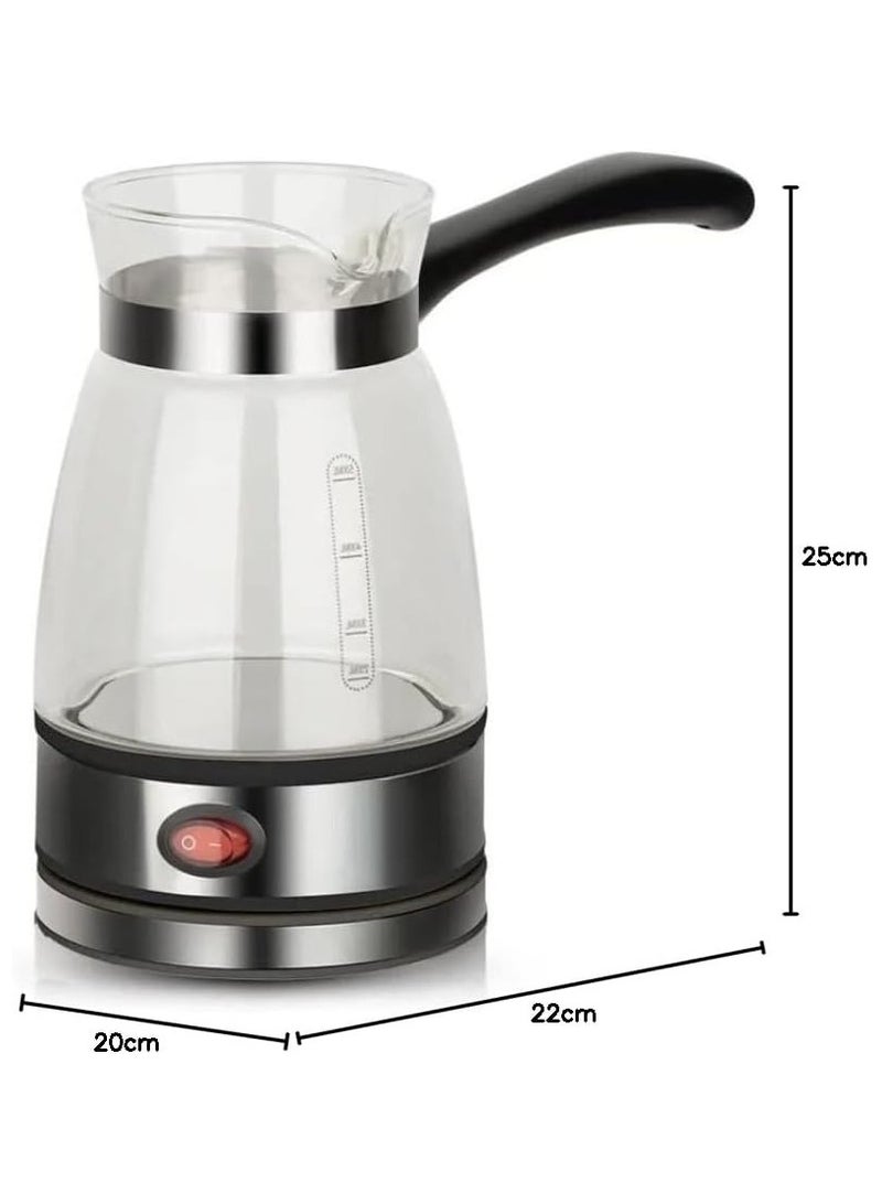 دينكس وعاء قهوة تركي بمقبض من الفولاذ المقاوم للصدأ وصانع قهوة كهربائي وغلاية ماء ساخنة - Image 2