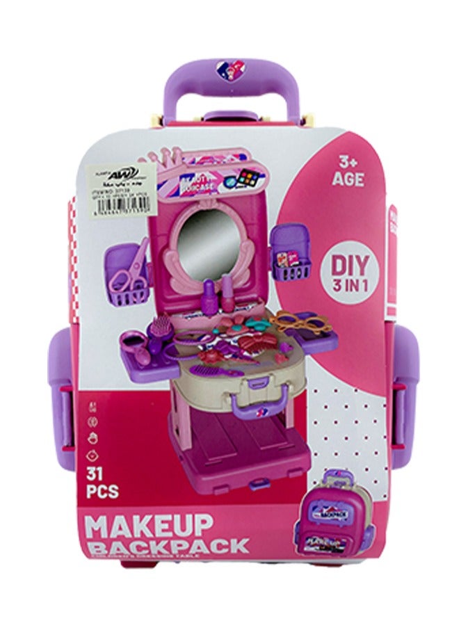A multi-functional backpack toy that is installed as a home hairdresser for girls, plus hairdressing tools and accessories, consisting of 31 pieces.  - Image 3