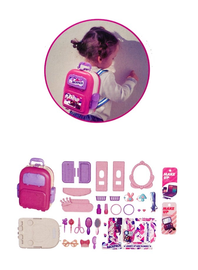 A multi-functional backpack toy that is installed as a home hairdresser for girls, plus hairdressing tools and accessories, consisting of 31 pieces.  - Image 4