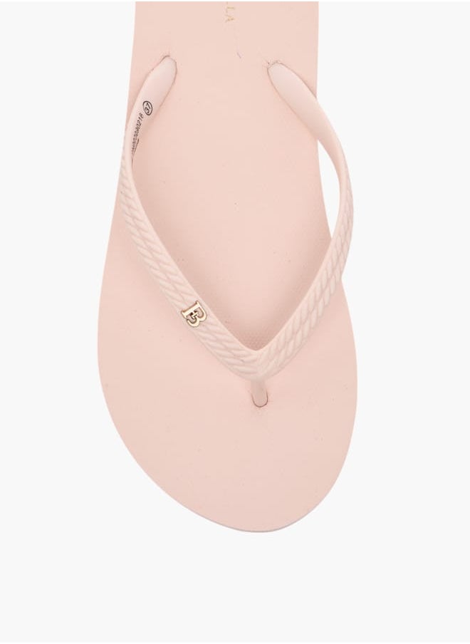 Flora Bella By Shoexpress - Women's Solid Slip-On Thong Slippers - Image 1