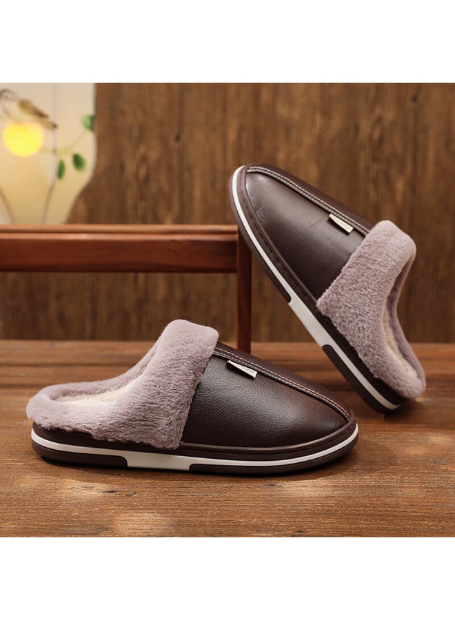 GUOLUOFEI Guoluofei Cotton Slippers For Men And Women, Autumn And Winter Home Non-slip Cotton Shoes, Elderly Warm Shoes, Gray, Size 44-45  - Image 4