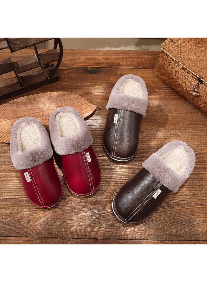 GUOLUOFEI Guoluofei Cotton Slippers For Men And Women, Autumn And Winter Home Non-slip Cotton Shoes, Elderly Warm Shoes, Gray, Size 44-45  - Image 5