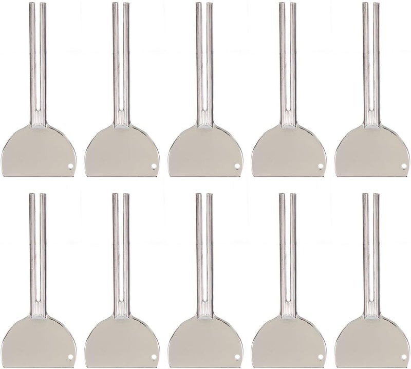 klarako Toothpaste Squeezer Rollers,10pcs Metal Toothpaste Squeezer Tube Roller,Key Squeezing Half Round Key Tube Stainless Steel Squeezer for Home Hair Dye - Image 1