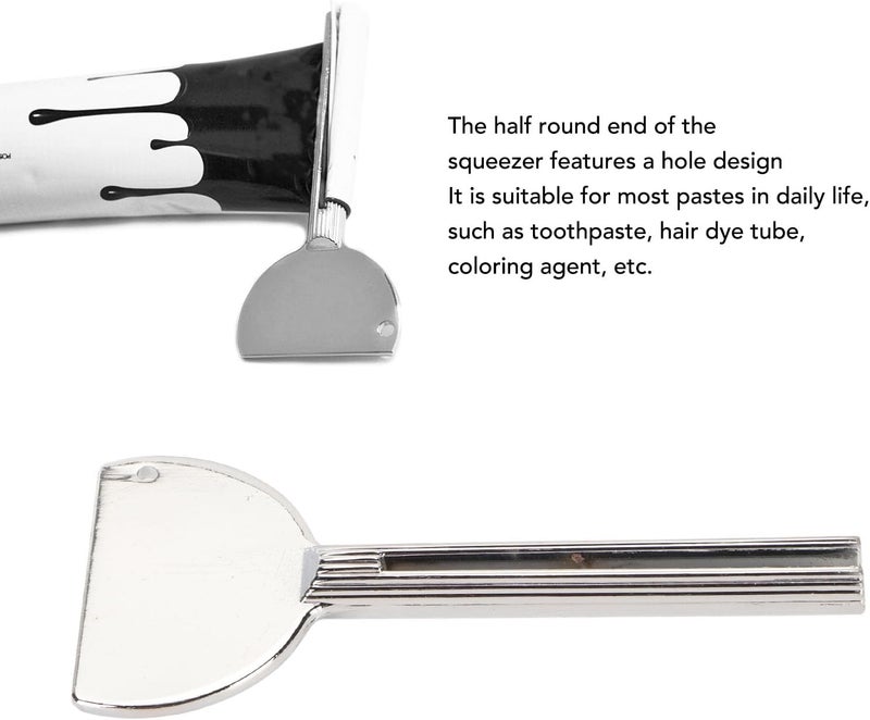 klarako Toothpaste Squeezer Rollers,10pcs Metal Toothpaste Squeezer Tube Roller,Key Squeezing Half Round Key Tube Stainless Steel Squeezer for Home Hair Dye - Image 3