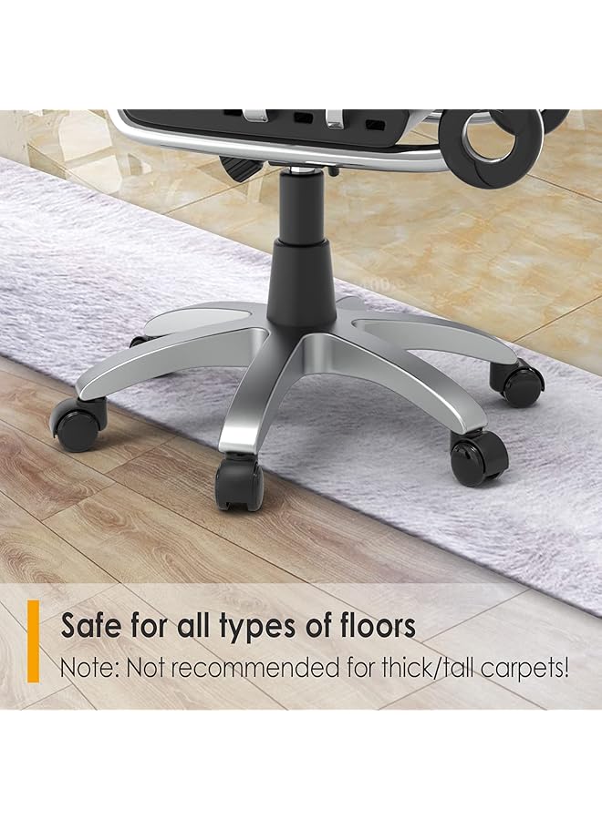 إيروريكس عجلات كرسي المكتب البديلة 5 قطع عجلات كرسي المكتب مع بكرات مطاطية ناعمة عجلات كرسي مطاطية هادئة وناعمة للأرضيات الخشبية والسجاد 2 بوصة - Image 5
