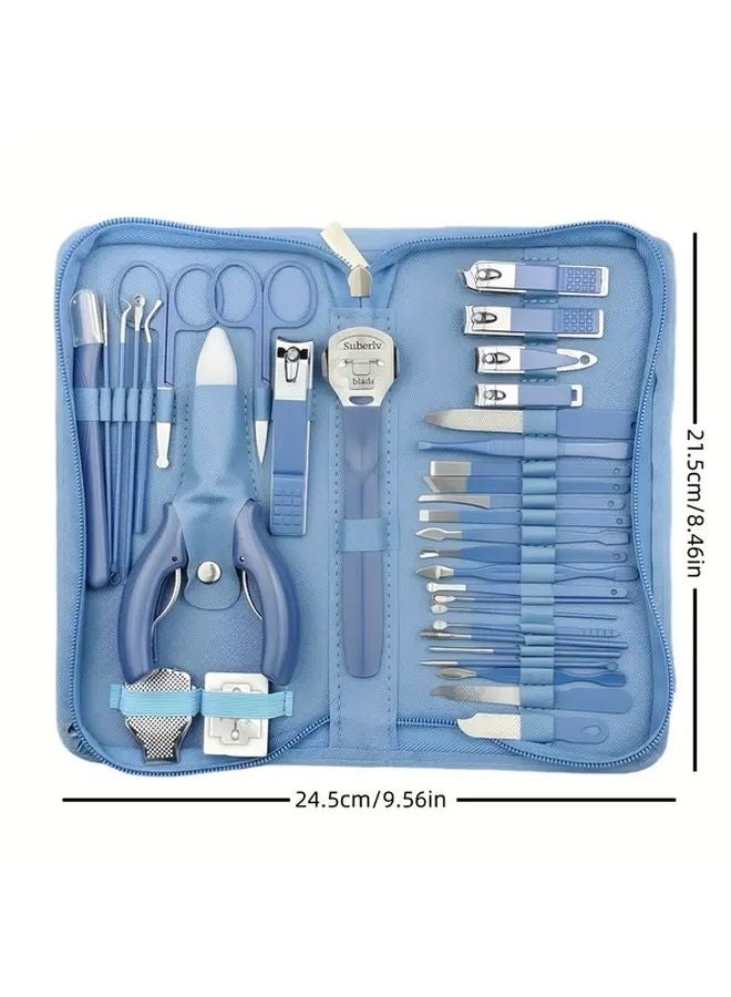 Z 35PCS Professional Manicure Pedicure Set Stainless Steel Nail Care Kit With Storage Case - Image 5