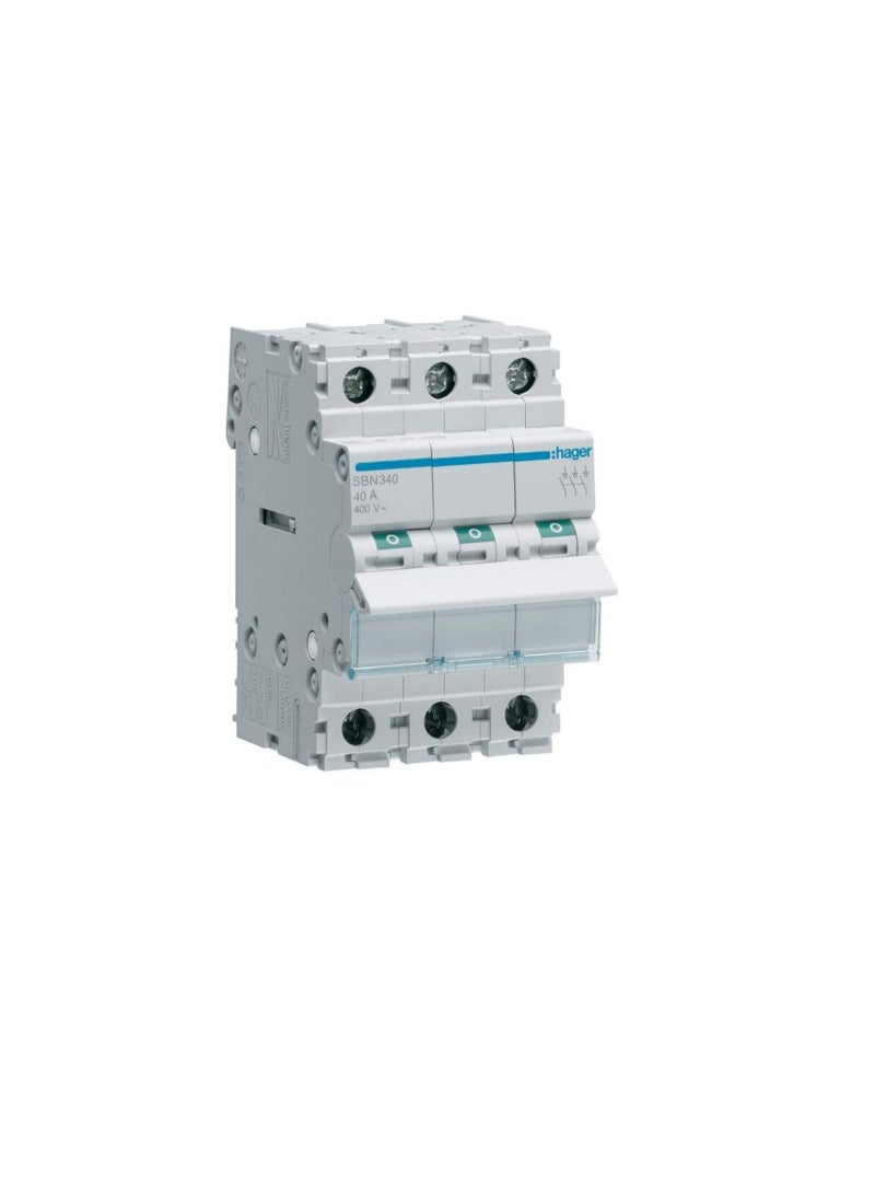 hager Isolator Modular Switch Disconnector 3 Pole 40A - SBN340