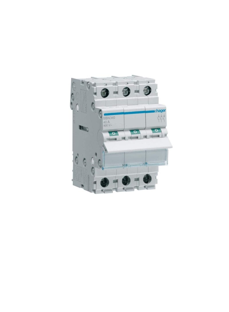 hager Isolator Modular Switch Disconnector 3 Pole 40A - SBN340