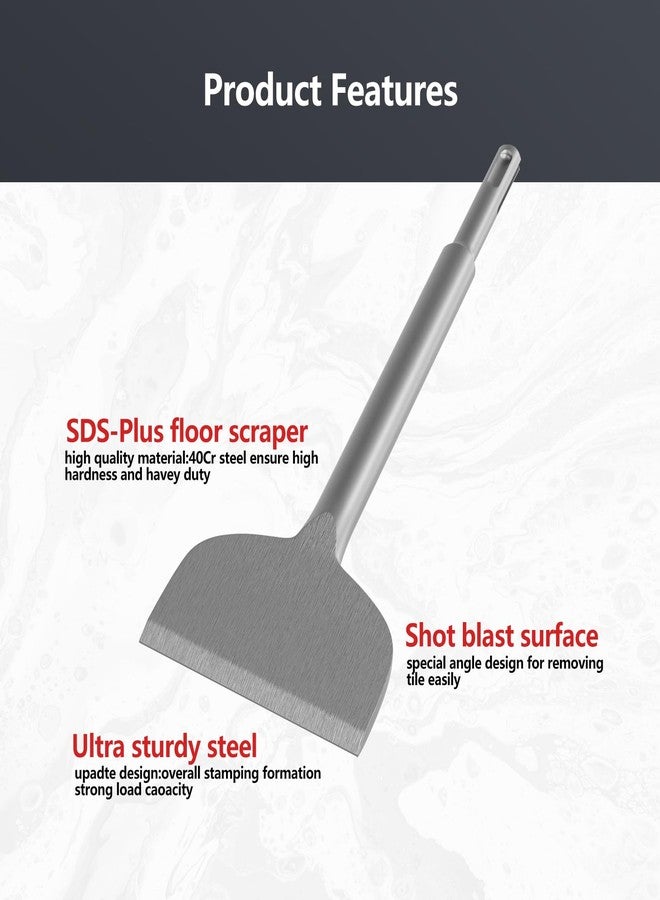 GSTK 11PCS Carbide SDS PLUS Chisel Set, SDS PLUS Drill Rotary Hammer Bits Drill Cleaning Concrete Tile Set Drill Chisel Set, Ideal for Removing Tiles, Mortar, Bricks, Stones, Concrete, Blocks - Image 3