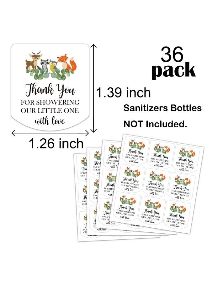EKSPLODI Hand Sanitizer Labels Thank You for Showering Our Little One with Love Stickers, Baby Shower Favor Stickers, Safari Baby Shower Party Favors., Green, 1.26 inch x 1.39 inch - Image 2