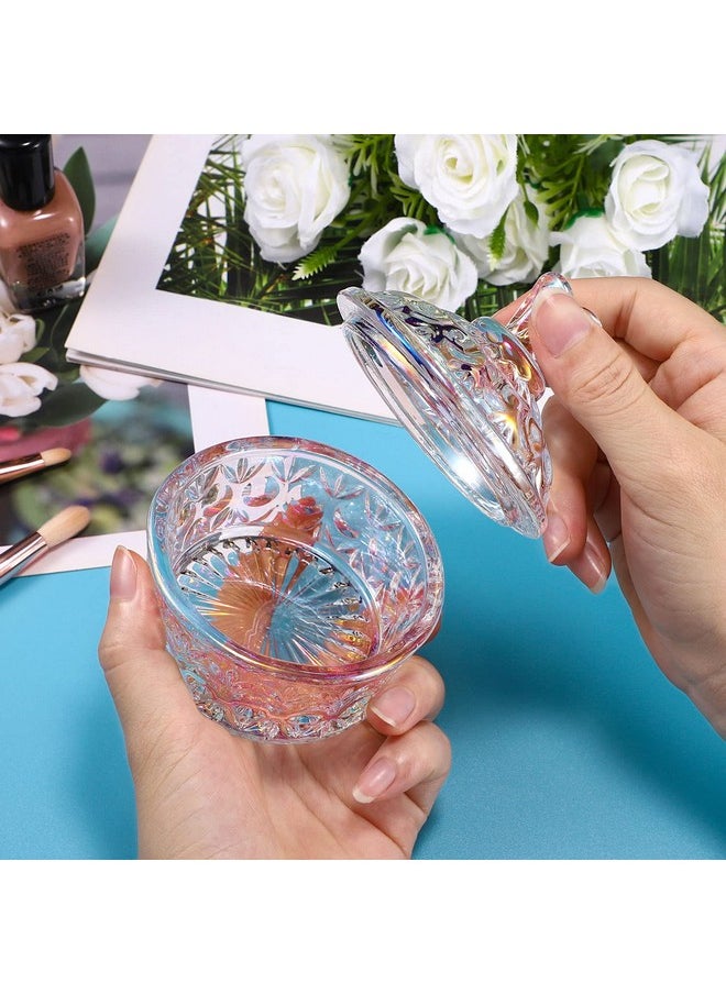 Noverlife Glass Nail Dappen Dish With Lid Dazzling Crystal Dappen Bowl For Holding Nail Art Acrylic Liquid & Powder Nail Art Glassware With Lid For Nail Decor Manicure Care Dappen Monomer Holder  - Image 5