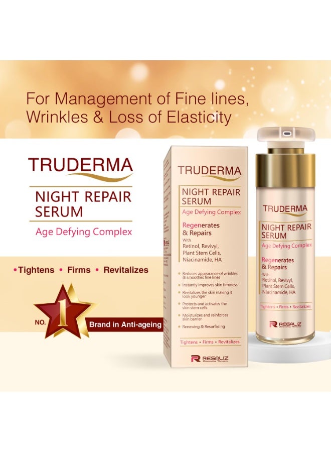 Regaliz Truderma Night Repair Serum | Overnight Formula for Healthy, Radiant Skin | 30 ml - Image 4