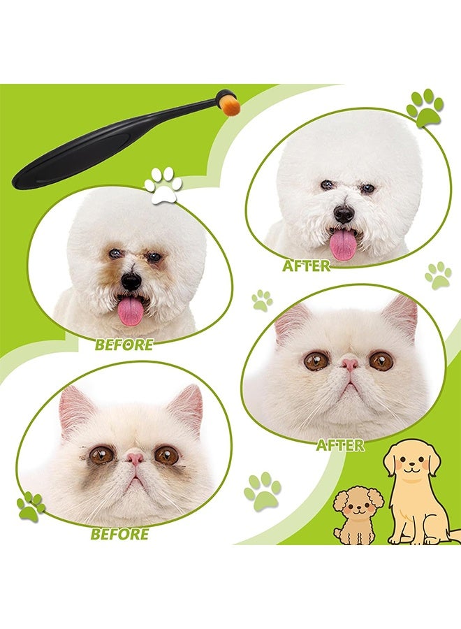 Pro Applicator Brush for Pets, 4 Pcs Tear Stain Remover with Washable Superfine Fiber Long Tapered Bristles for Safe Application - Image 4