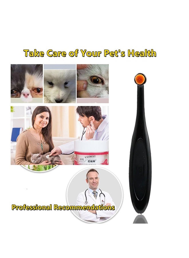 Pro Applicator Brush for Pets, 4 Pcs Tear Stain Remover with Washable Superfine Fiber Long Tapered Bristles for Safe Application - Image 3