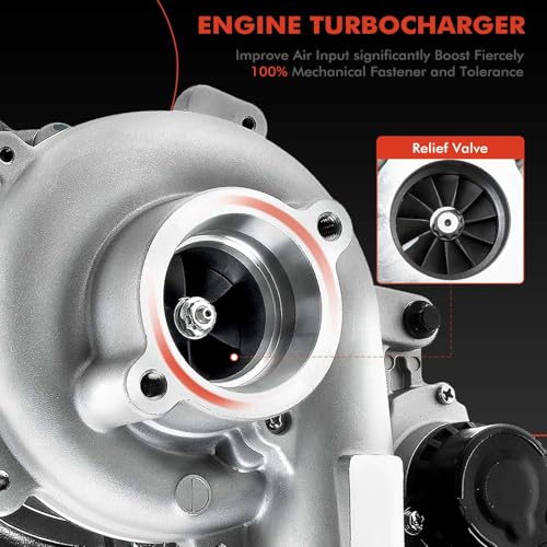 A-Premium طقم شاحن توربيني كامل من A-Premium، مع مشغل صمام التفريغ وحشوة، متوافق مع تويوتا هايلكس 2005-2015، لاند كروزر برادو 2004-2019، 3.0 لتر ديزل، استبدال# 17201-0L040، 17201-30160 - Image 4