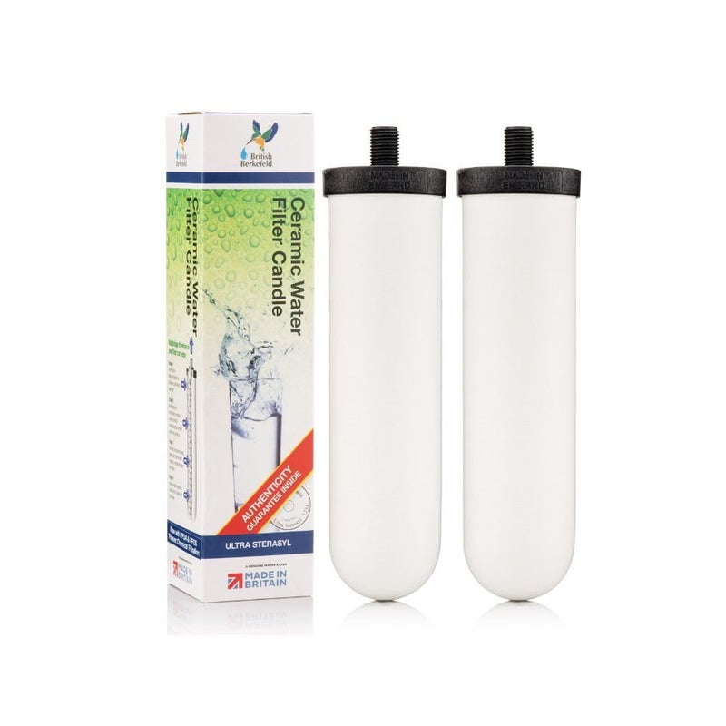 British Berkefeld Doulton Water Filter Candle Compatible with Replacement for Berkey Gravity Water Filter System BB92 2 Pack