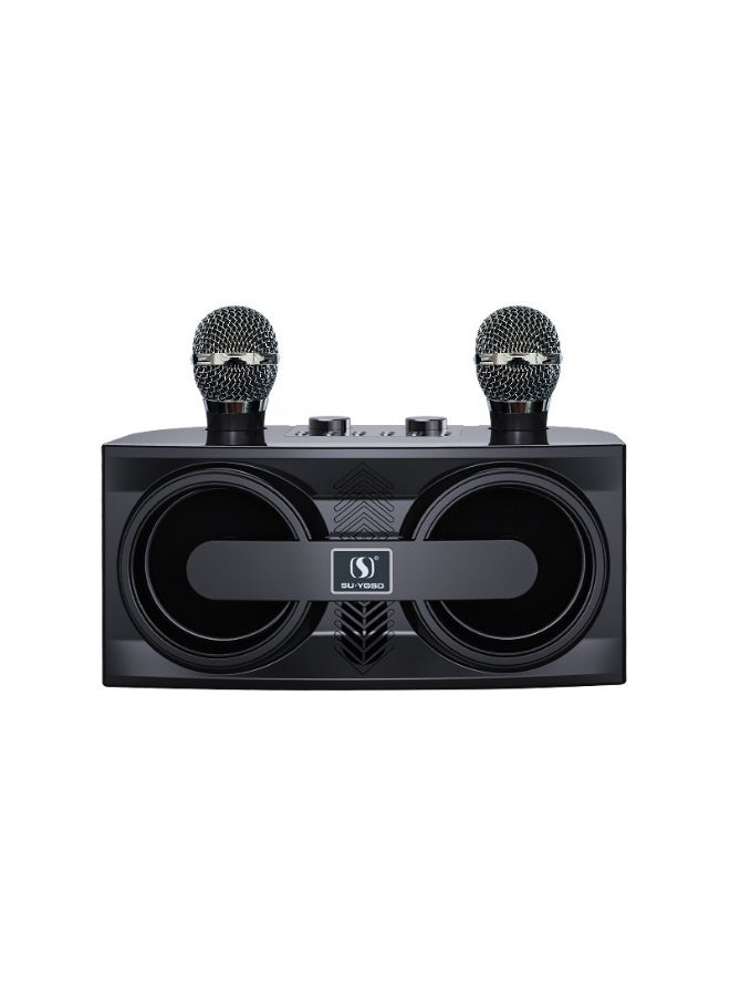 Smart Berry M25 Portable KTV Audio Set – Wireless Bluetooth Speaker with LED Subwoofer & Microphone, Family Karaoke System, Plastic Body - Image 1