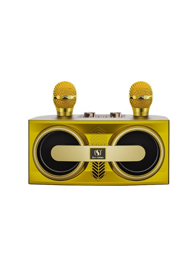 Smart Berry M25 Portable KTV Audio Set – Wireless Bluetooth Speaker with LED Subwoofer & Microphone, Family Karaoke System, Plastic Body - Image 2