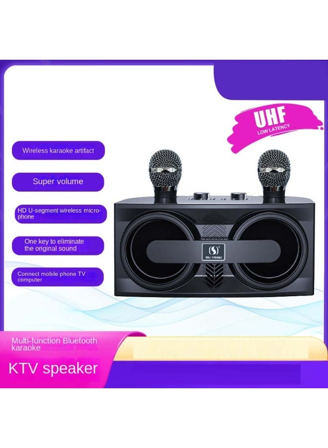 Smart Berry M25 Portable KTV Audio Set – Wireless Bluetooth Speaker with LED Subwoofer & Microphone, Family Karaoke System, Plastic Body - Image 5