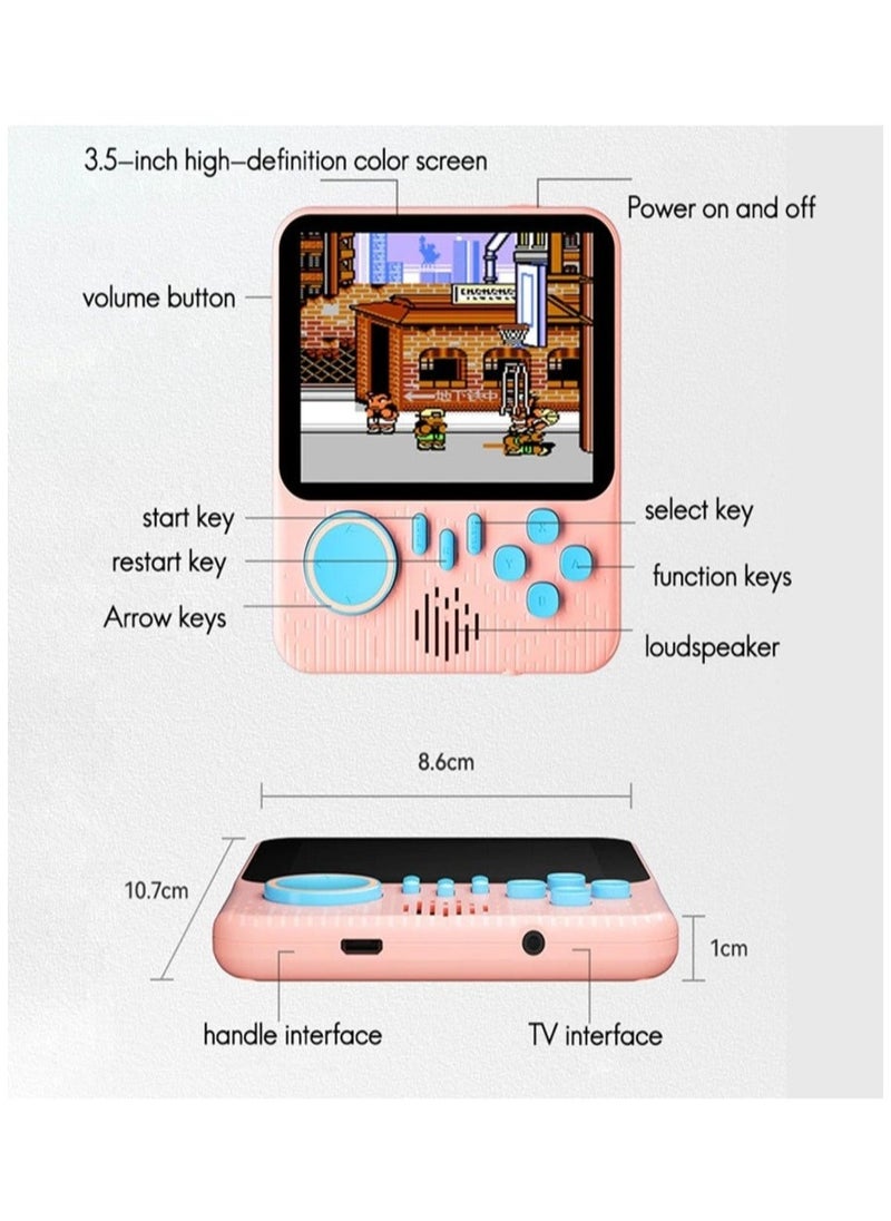 Generic - G7 Ultra-thin Mini Retro Handheld Portable Game Console 3.5-Inch LCD Color Screen Built-In 666 Game with Inbuilt Speaker Connect with TV Gameboy Best Gifts for Kids Game Box - Image 1