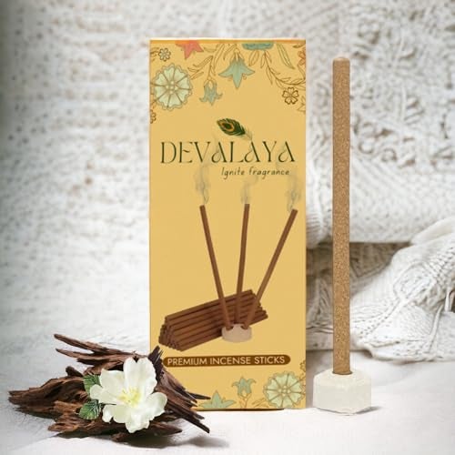 Devalaya Signature Fusion Dhoop Sticks (20 Sticks, Pack of 1), Bambooless Incense Sticks, Agarbatti for Pooja, 100% Charcoal-Free,4-inch Length, 25-Minute Burn Time with Ceramic Strand - Image 2