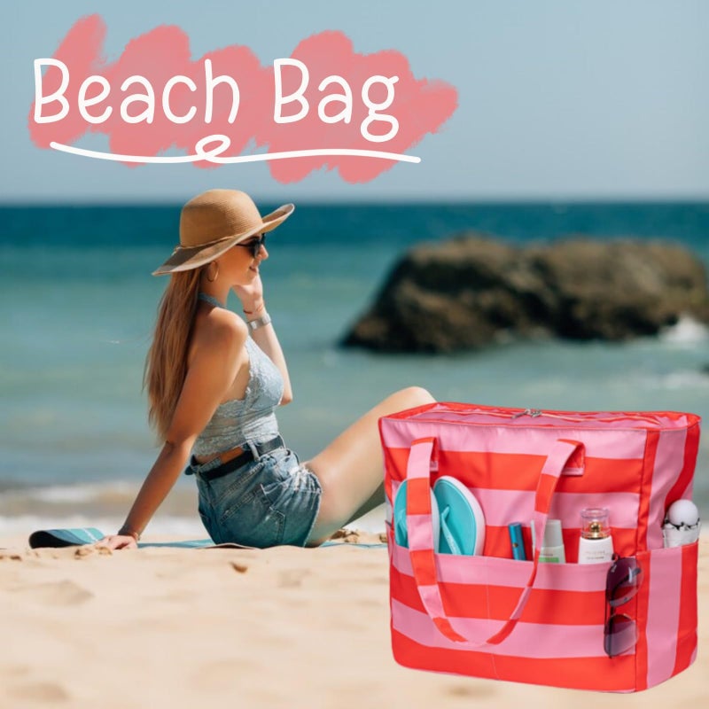 BLUBOON Waterproof Beach Tote Pool Bags for Women Ladies Extra Large Gym Tote Carry On Bag With Wet Compartment for Weekender Travel - Image 2