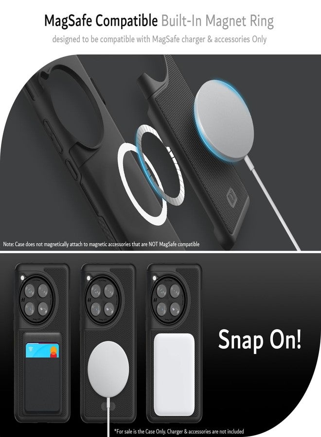 توديا جراب هاتف TUDIA MergeGrip متوافق مع Magsafe لهاتف OnePlus 12 5G 2024 - تصميم عسكري، مقاوم للصدمات، مقاوم للانزلاق، غطاء حماية متين - أسود مطفي - Image 4