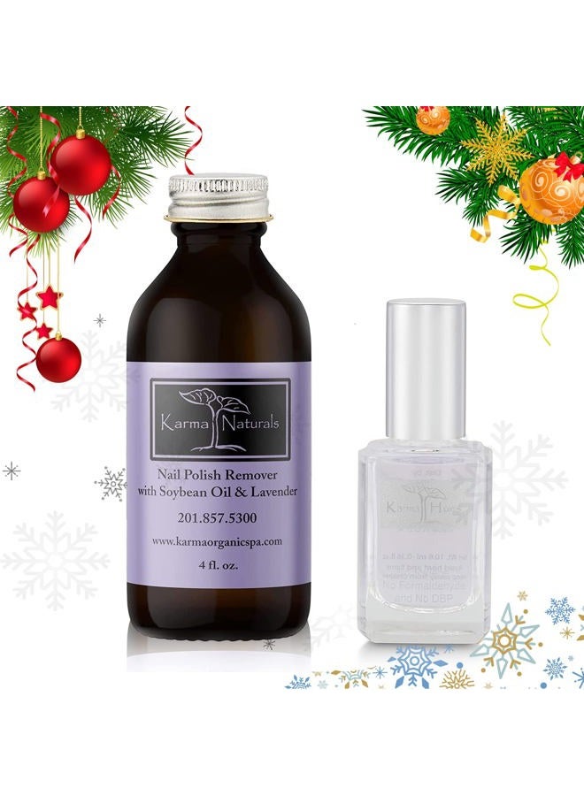 Modundry Karma Organic Natural Soybean Lavender Nail Polish Remover with Two in One Base Coat/Top Coat for Women- Non-Toxic Nail Treatment Vegan Cruelty-Free - Image 2