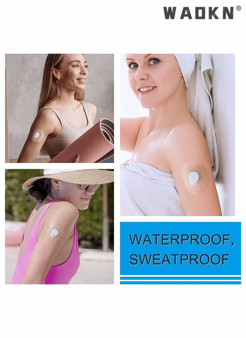 WAOKN - 20 Pcs Libre Sensor Covers, Anti-Drop Sports Non-Slip Patches for Freestyle Libre 1 2 3 Sensor Covers CGM Sensor Covers Adhesive Waterproof Patches Transparent Breathable Sensor Fixing Stickers - Image 1