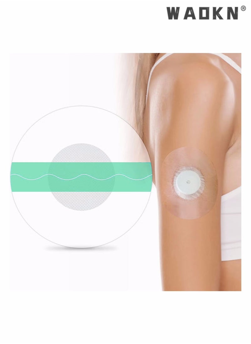 WAOKN - 20 Pcs Libre Sensor Covers, Anti-Drop Sports Non-Slip Patches for Freestyle Libre 1 2 3 Sensor Covers CGM Sensor Covers Adhesive Waterproof Patches Transparent Breathable Sensor Fixing Stickers - Image 1